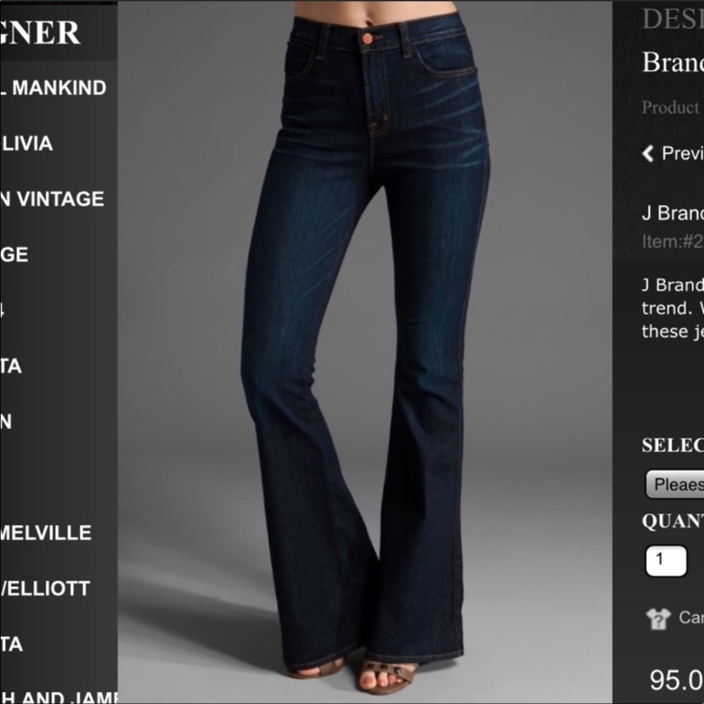 J Brand Monaco flare jeans size 27